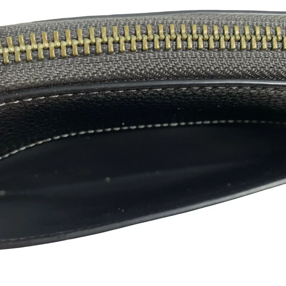 COACH Outlet Accordion Zip Around Wallet Metallic Polished Leather F23554 - Picture 8 of 11